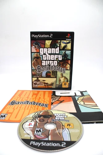 Refurbished PS2 GTA Grand Theft Auto San Andreas Complete CIB + Map Excellent BL