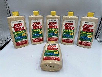 6 Bottles Vintage 1990 Turtle Wax Zip Wax NOS