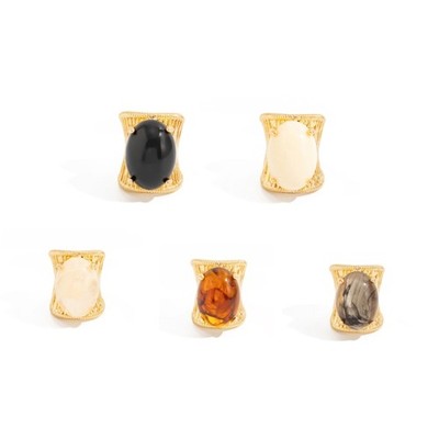 Unique Color Gradient Geometric Ring Wide Band Design For Various Occasions