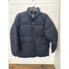 Vintage GAP Kids Puffer Jacket Navy Blue Zip Front Full Zip Hooded Boy Girl XL