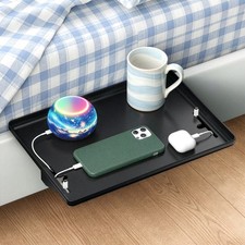Clip-On Bedside Shelf for Bunk Beds – Black Space-Saving Nightstand Tray