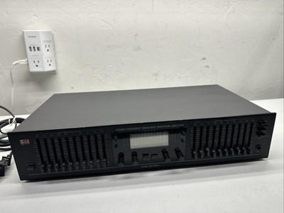 BSR EQ-3000 Stereo Frequency Graphic Equalizer Spectrum Analyzer - Black