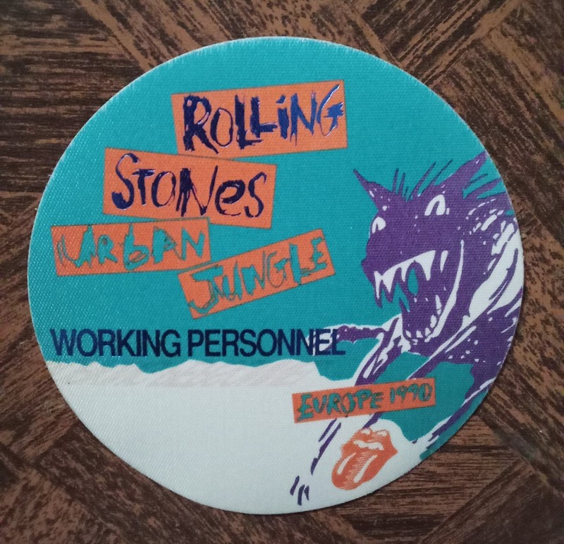 ROLLING STONES SATIN BACKSTAGE PASS 1990 URBAN JUNGLE EUROPE TOUR WORKING Person