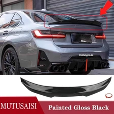 Fits BMW G20 330i M340i M3 19-25 Rear Spoiler Trunk Wing PSM Style (Gloss Black)