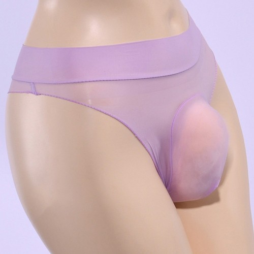 Bequeme Herren High Waist glänzend ölig Beutel Unterwäsche transparent und tr - Afbeelding 6 van 24