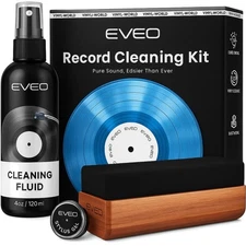 EVEO Vinyl Record Cleaning Kit - 4In1 Vinyl Record Cleaner Kit for Vinyl Records