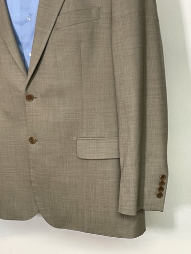 Brooks Brothers 346 Men’s Light Brown Business Pinstripe Blazer Sport Coat 44L - Picture 4 of 18
