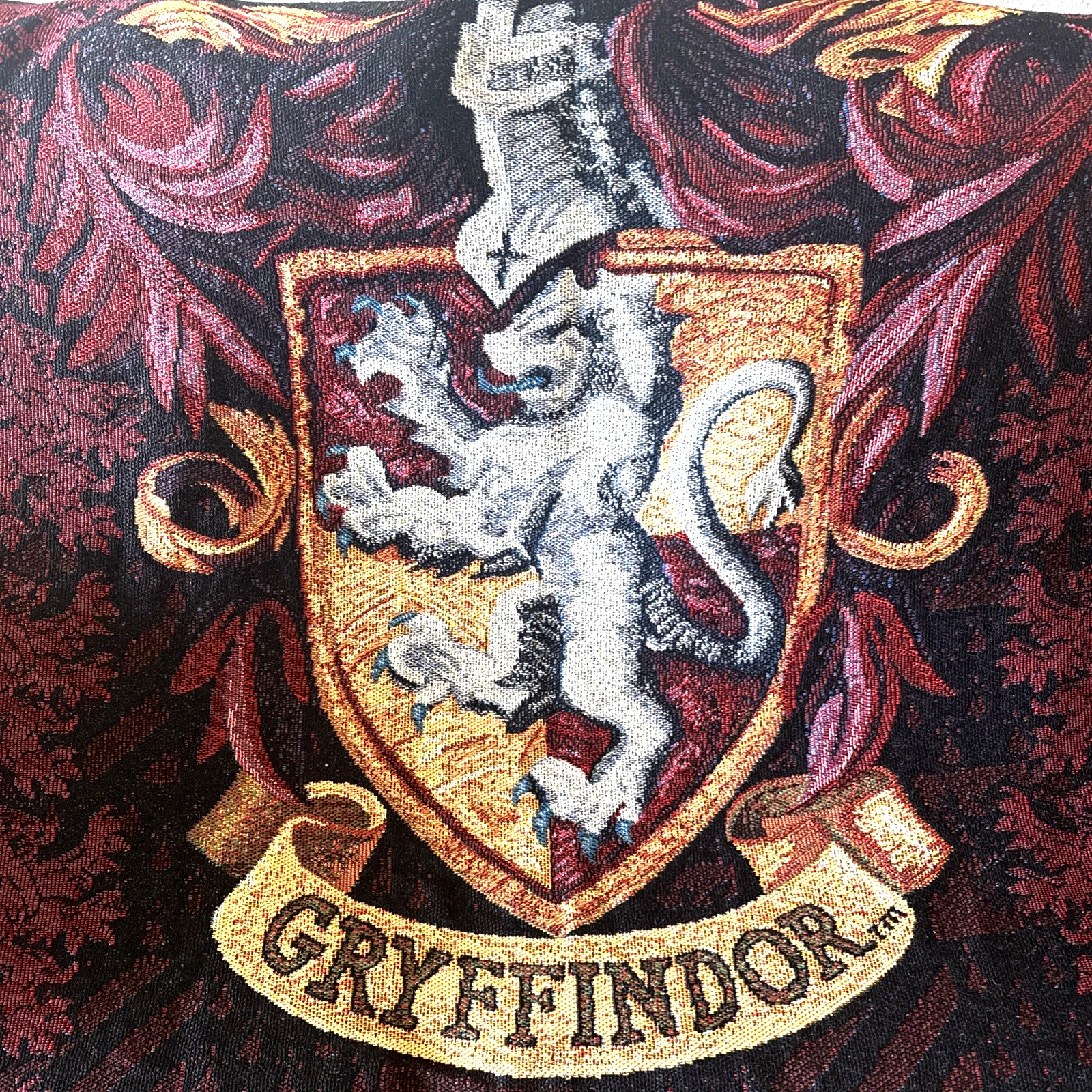 Harry Potter Gryffindor Woven Tapestry Throw Blanket Hogwarts House Crest Wizard