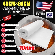 1Pack Ceramic Fiber Blanket Fireproof Insulation Mat For Ovens, Size: 40CMx60CM