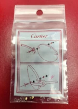 NEW! Auth Cartier Glasses Caps and Bushing  - GOLD - Free Screw Driver