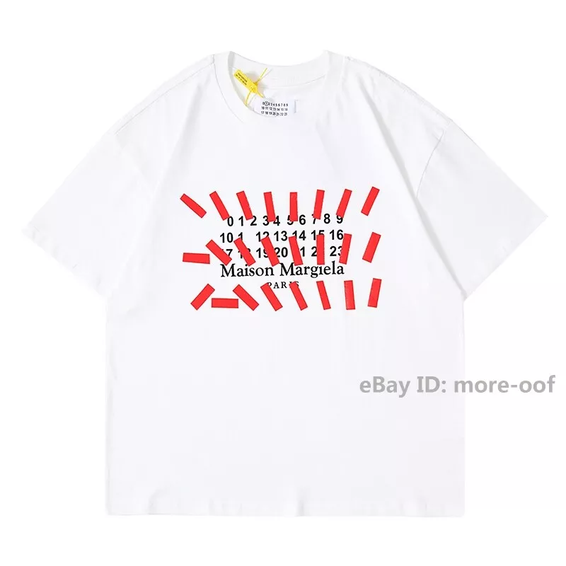MM6 Multicolor tape Printed Crew Neck Maison Margiela T-shirts Tops Tee Pullover