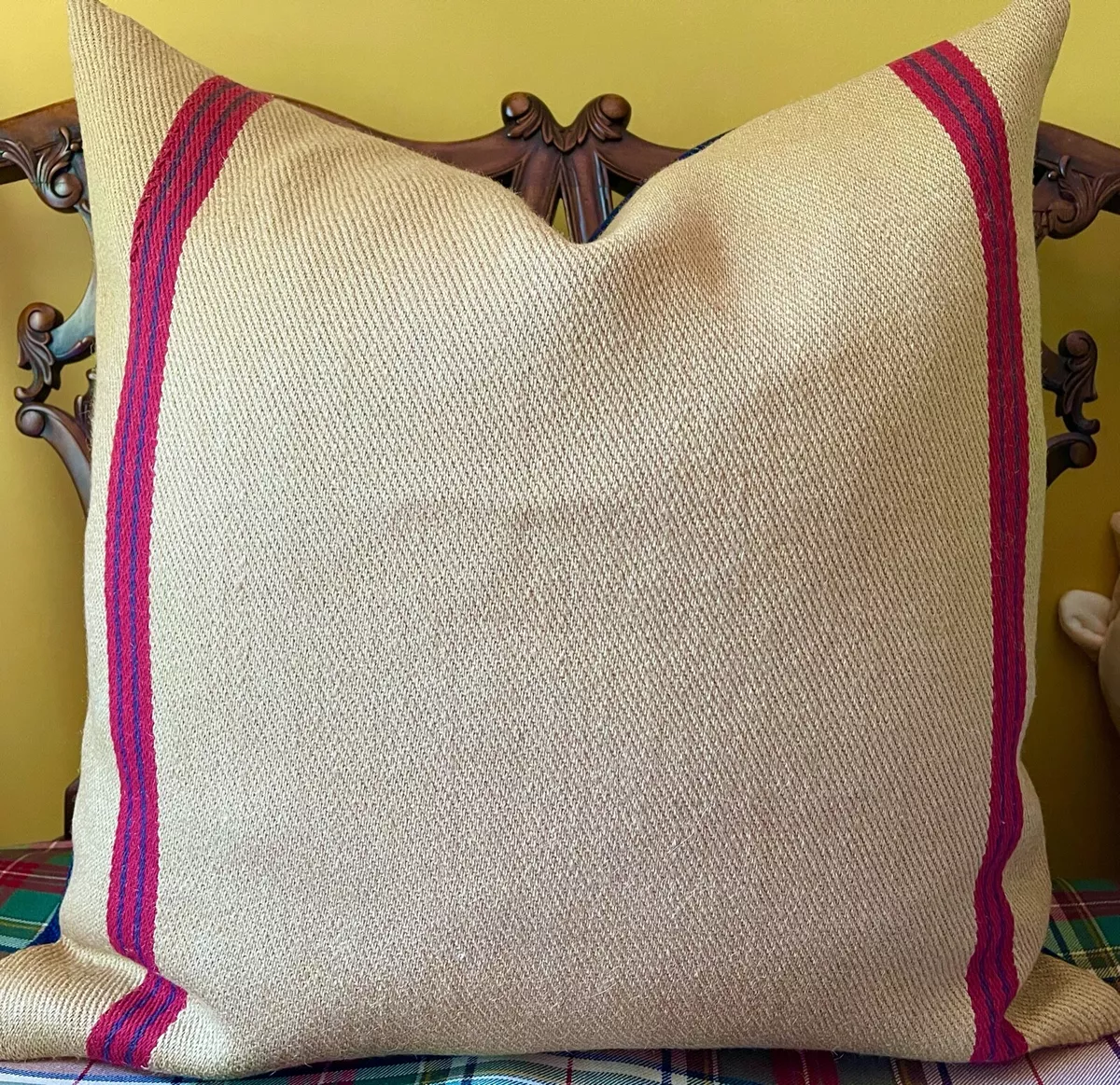 Ticking pillow online covers