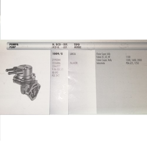 POMPA CARBURANTE BENZINA BCD 1009/5 LANCIA FULVIA PER 2195044 - 2226886 - Picture 2 of 5
