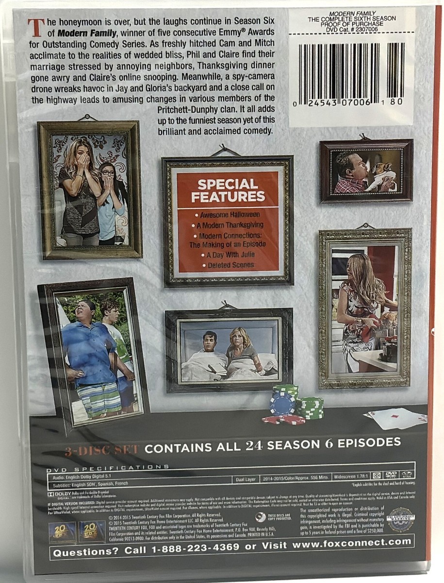 Modern Family: The Complete Sixth Season (3 Disc DVD Set, 2014
