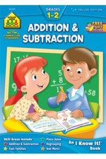 School Zone - Addition  Subtraction Workbook - 64 Pages, Ages 6 to 8, 1st  2nd