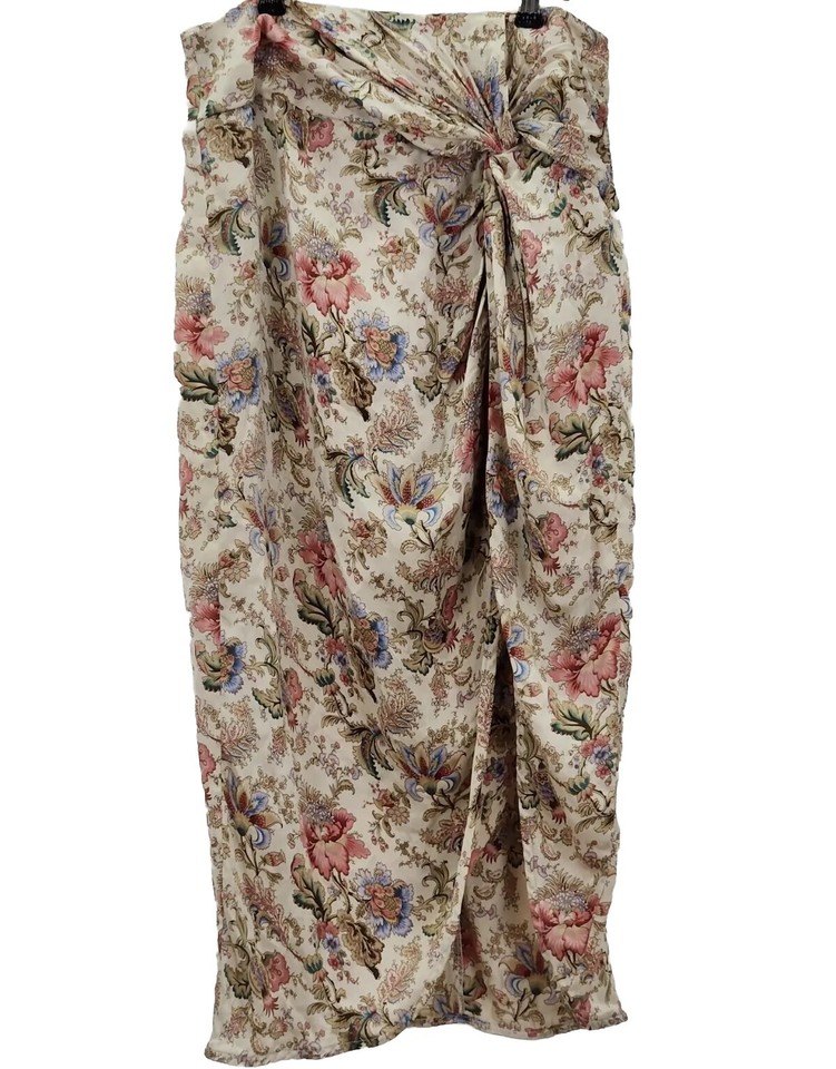 Zimmermann 100% Silk Floral Skirt Womens Midi Size 2
