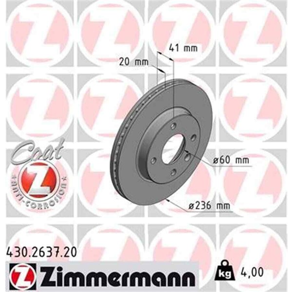 2X Zimmermann Bremsscheibe 430.2637.20-image