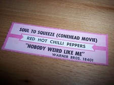 1 Red Hot Chili Peppers Soul To Squeeze / Nobody Weird Jukebox Title Strip