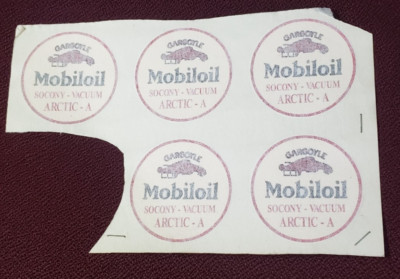 Gargoyle Mobiloil Mobil Oil Socony Vacuum Arctic A Stickers 5 Junk Journal Craft