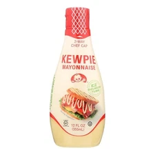 Kewpie Mayonnaise, Japanese Style Mayo Sandwich Spread Squeeze Bottle, 12-Ounce 