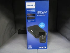 Philips 4 Port 2.2 HDMI Switch With Wireless Remote Control - Black