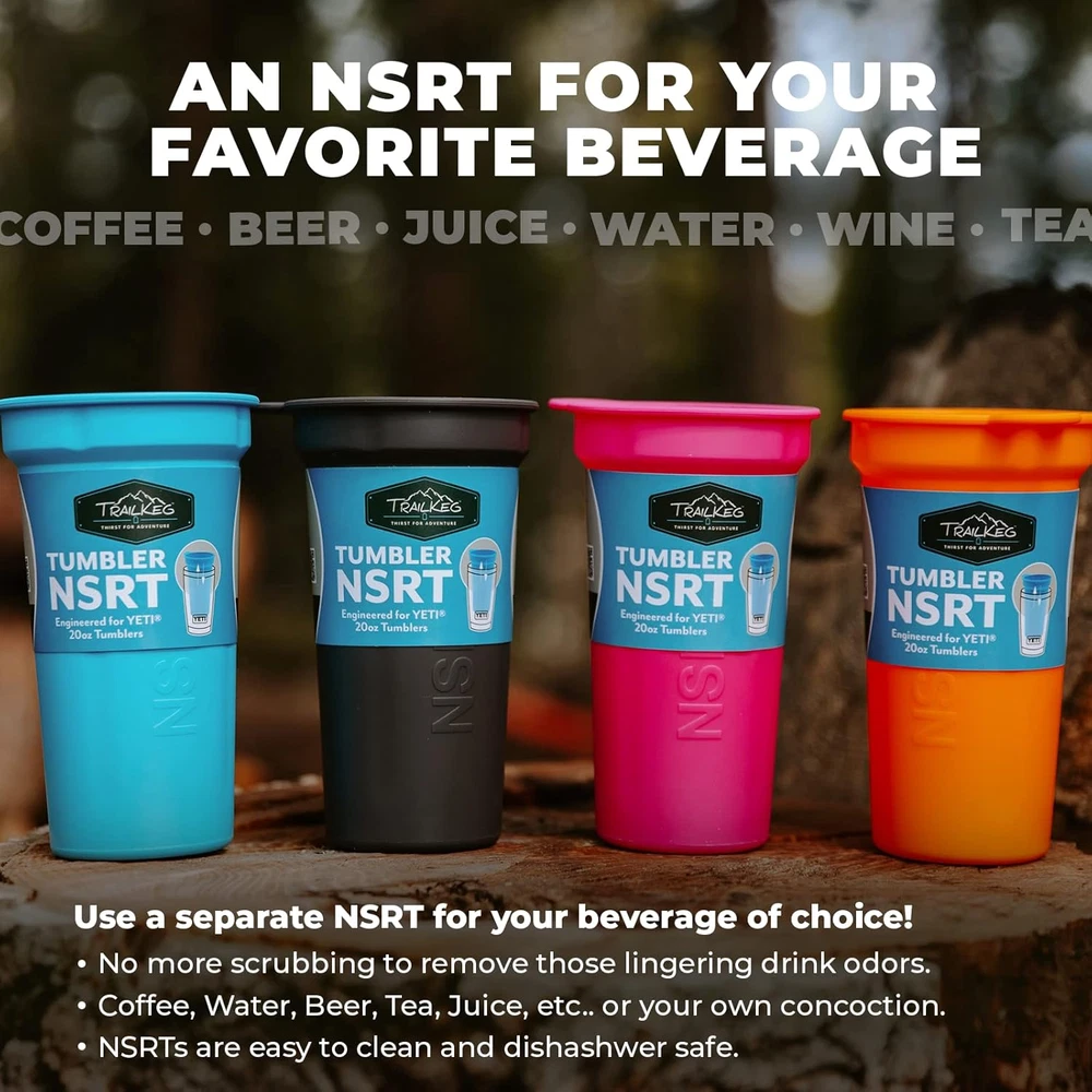 Tumbler NSRT, Food Grade Silicone Tumbler Cup Insert Fits Yeti Rambler 20Oz, for