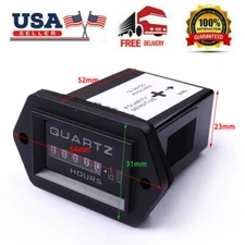 12V 24V 36V Car Truck Tractor Marine SYS Hour Meter Diesel Outboard Engine Gauge