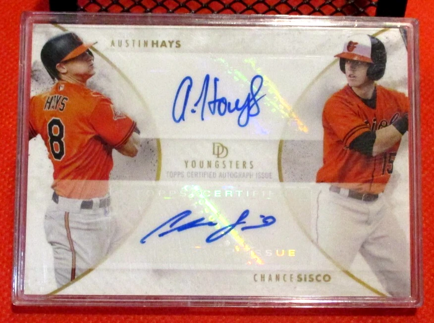 Austin Hays & Chance Sisco Dual Autograph 2018 Dynamic Duals Youngsters RC - Image 3 of 4