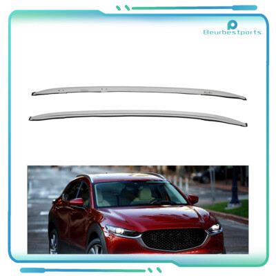 Roof Rack Roof Rail Set Luggage Cargo Carrier Silver For 2020 Mazda CX-30 CX30