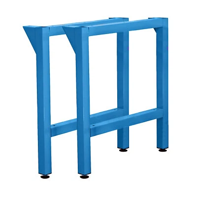 ADB BETRIEBSEINRICHTUNGEN ADB Werkbankfuß 2er Set Gestell Stützfuß für Werkbänke 700x850mm Lichtblau