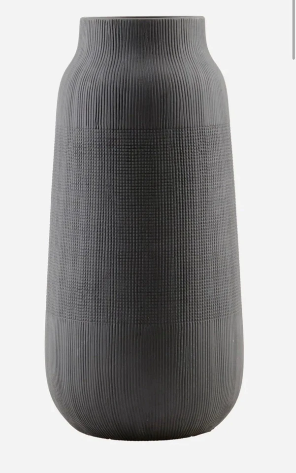 House Doctor - Groove Vase, schwarz (hoch/groß) - Bild 2 von 3