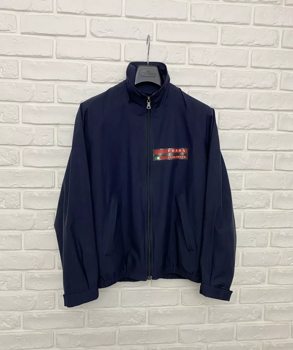 Vintage Prada Luna Rossa Challenge 2003 Jacket Chest Logo Size 42 Dark Navy