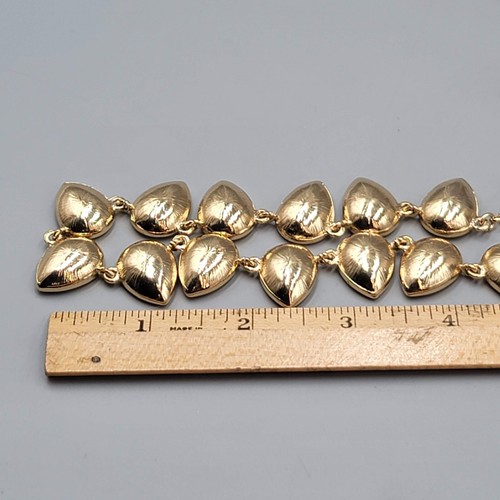WHBM Weißes Haus Schwarzmarkt Halskette goldfarben Strass Statement 16"-20" - Bild 11 von 12