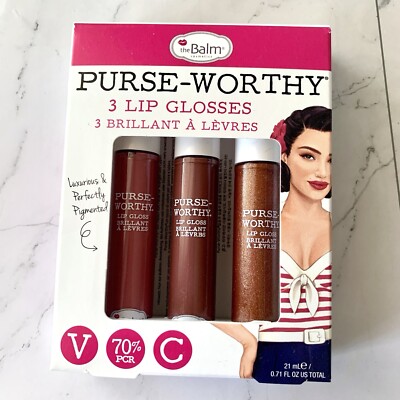 The Balm thebalm Purse-Worthy Lip Gloss Set Full Size 3 Lip Glosses