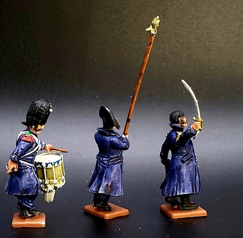 Painted Napoleon's French Old Guard Chasseurs command team set of Wargames - Picture 5 of 6