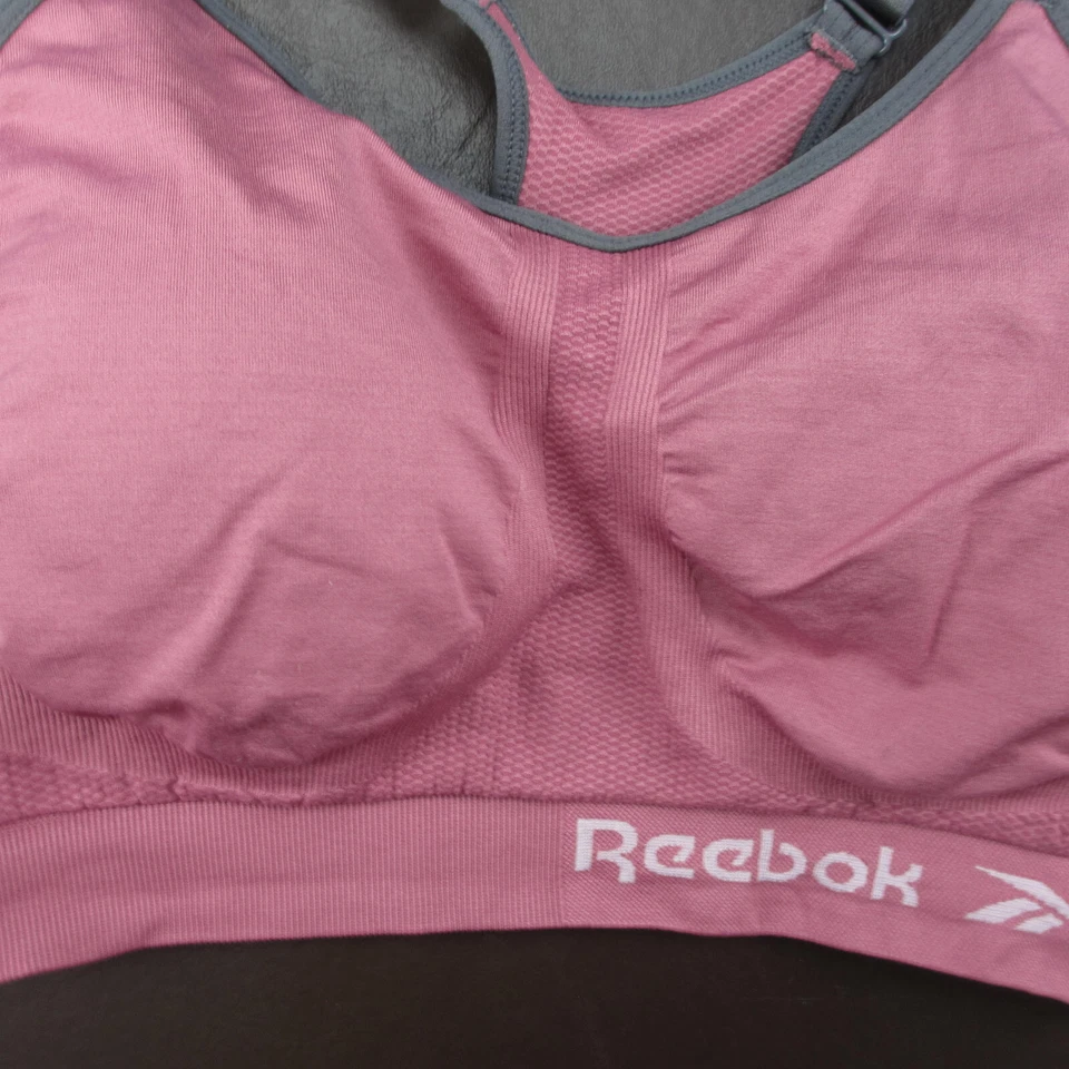 Reebok Sports Bra L Pink Lightly Padded Wireless Pullover - Image 4 of 4