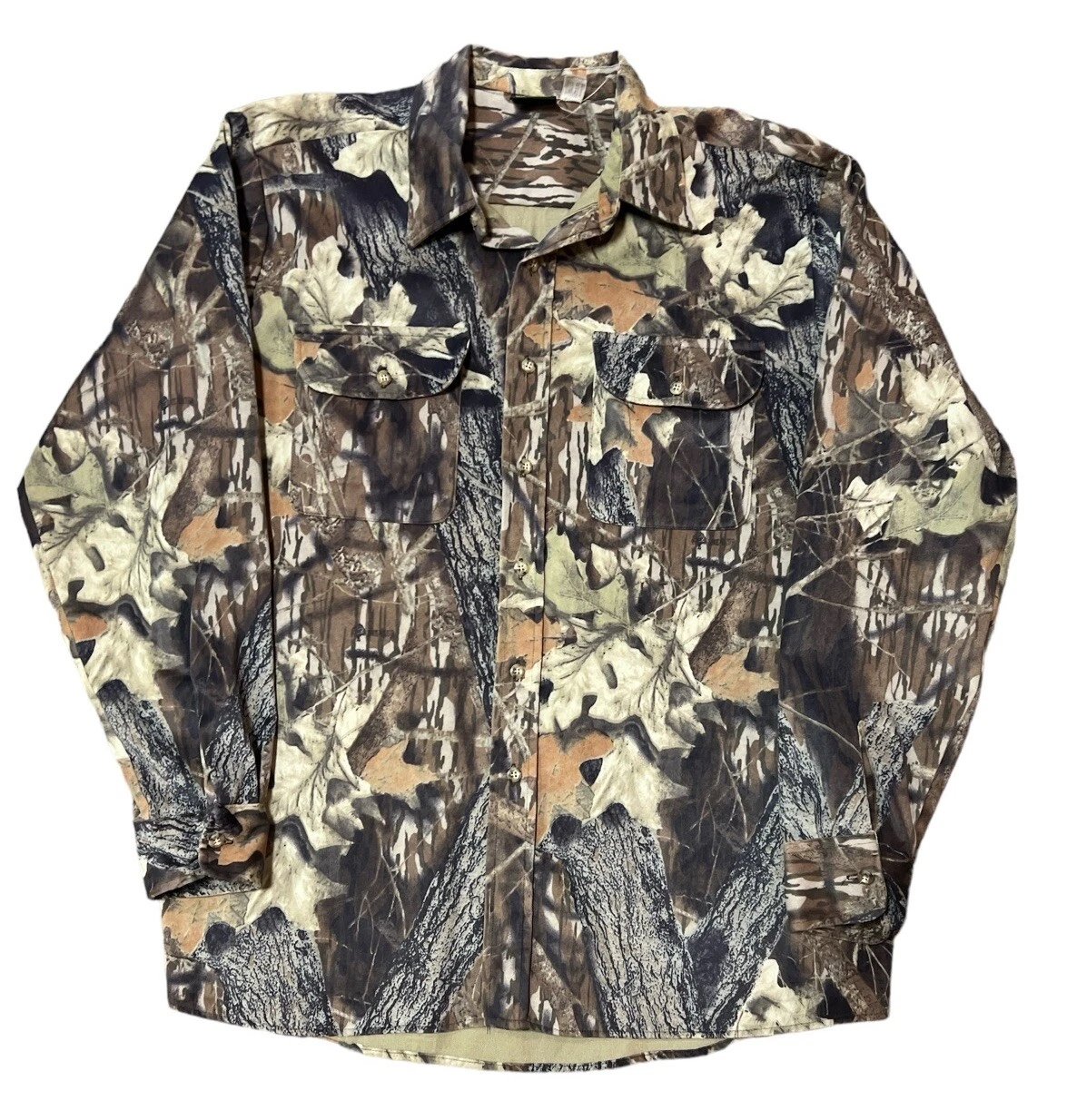 Vintage Westark Pro Outdoors Button Up Shirt XL Camouflage Hunting USA Made