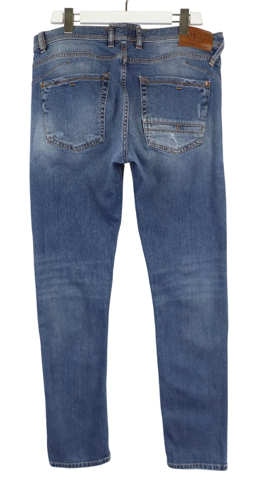 LTB Mid Rise Jeans Men's W36/L34 Blue Slim Zip Fly Fade Effect Distressed - Image 2 of 4