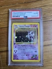 Sabrina's Gengar Holo Rare 1st Edition Gym Heroes PARTIAL SWIRL 🌀 PSA EX-MT 6