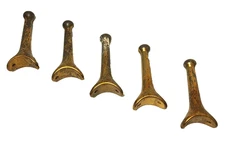 5 Vintage Brass Nautical Ship Post Pole Mast Marine Rope Flag Stirrup Fits 1.5"