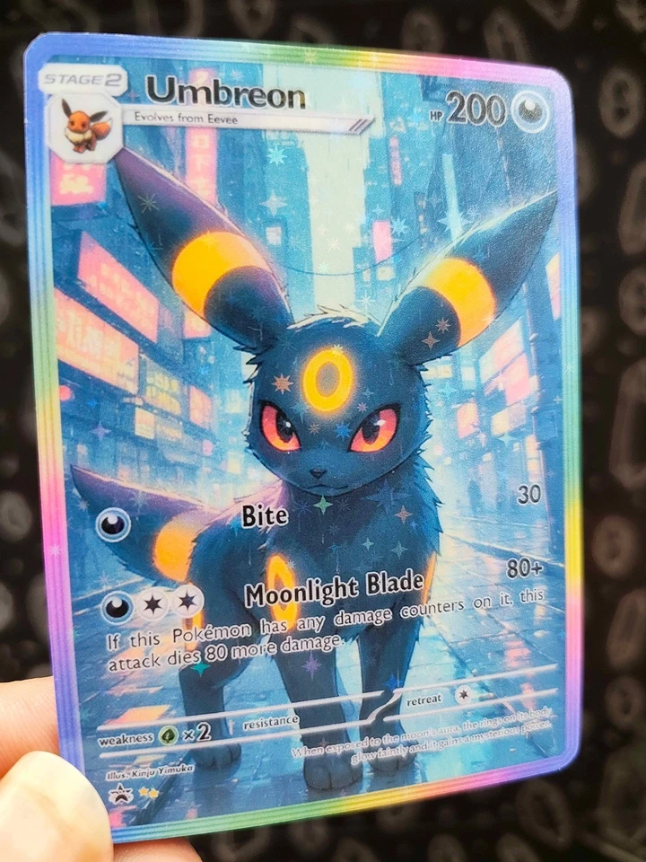 Umbreon / Nachtara | Stars Holo Full Art | Pokémon TCG Pocket Custom Fan Karte - Bild 2 von 3