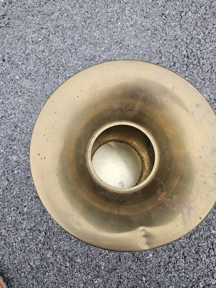 Logotipo de tapón vintage de latón Spittoon Pony Express para masticar corte tabaco 10 pulgadas de alto Foto 4 de 4