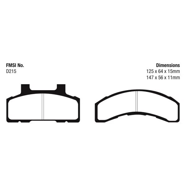 For Buick Century 1985-1996 EBC DP41240R Yellowstuff Front Brake Pads Foto 2 de 3
