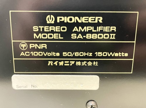 PIONEER SA-8800 Ⅱ Audio Stereo Integrated Amplifier Working Confirmed - Afbeelding 10 van 10