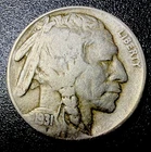 1931-S Buffalo Nickel Key Date VF+ Scarce Only 1.2 Million Minted!