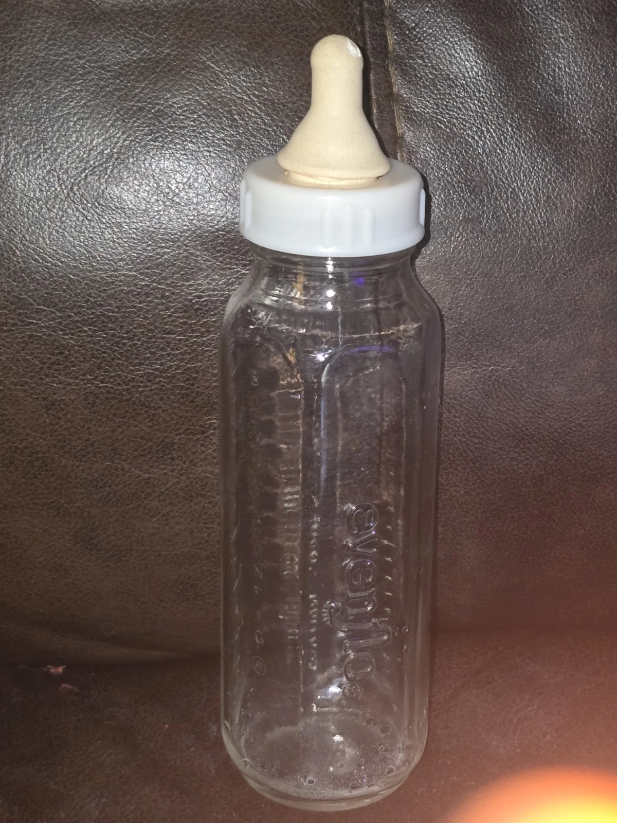 vintage EVENFLO glass baby bottle8 ounces With Original Nipple