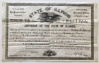 ORIGINAL CIVIL WAR CAPTAIN'S COMMISSION ILLINOIS VOL. FAMOUS GENERALS SIGNATURES