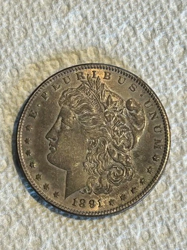 1891 s Morgan Silver Dollar XF to AU: 90% Silver - Beautifule coin