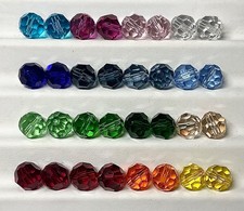 Set of 32 16 pairs Colorful SWAROVSKI Crystal Round 12mm Beads