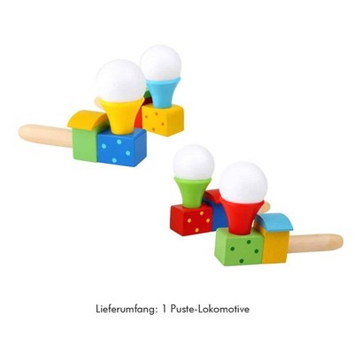 Smallfoot Pusteball ''Lokomotive'' aus Holz, sortiert